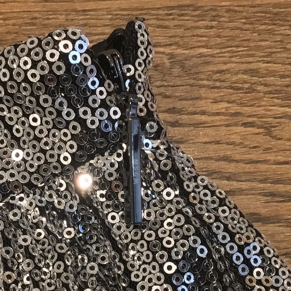 New! MSGM Sequin Pleated Midi Skirt - Picture 11 of 13